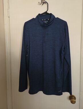 tek gear Men’s Navy Heather Quarter-Zip Performance Pullover